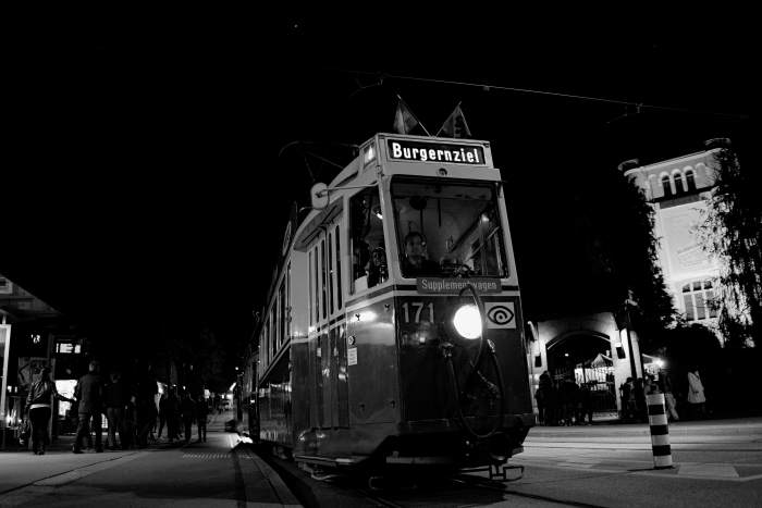 Tram in der Museumsnacht Bern